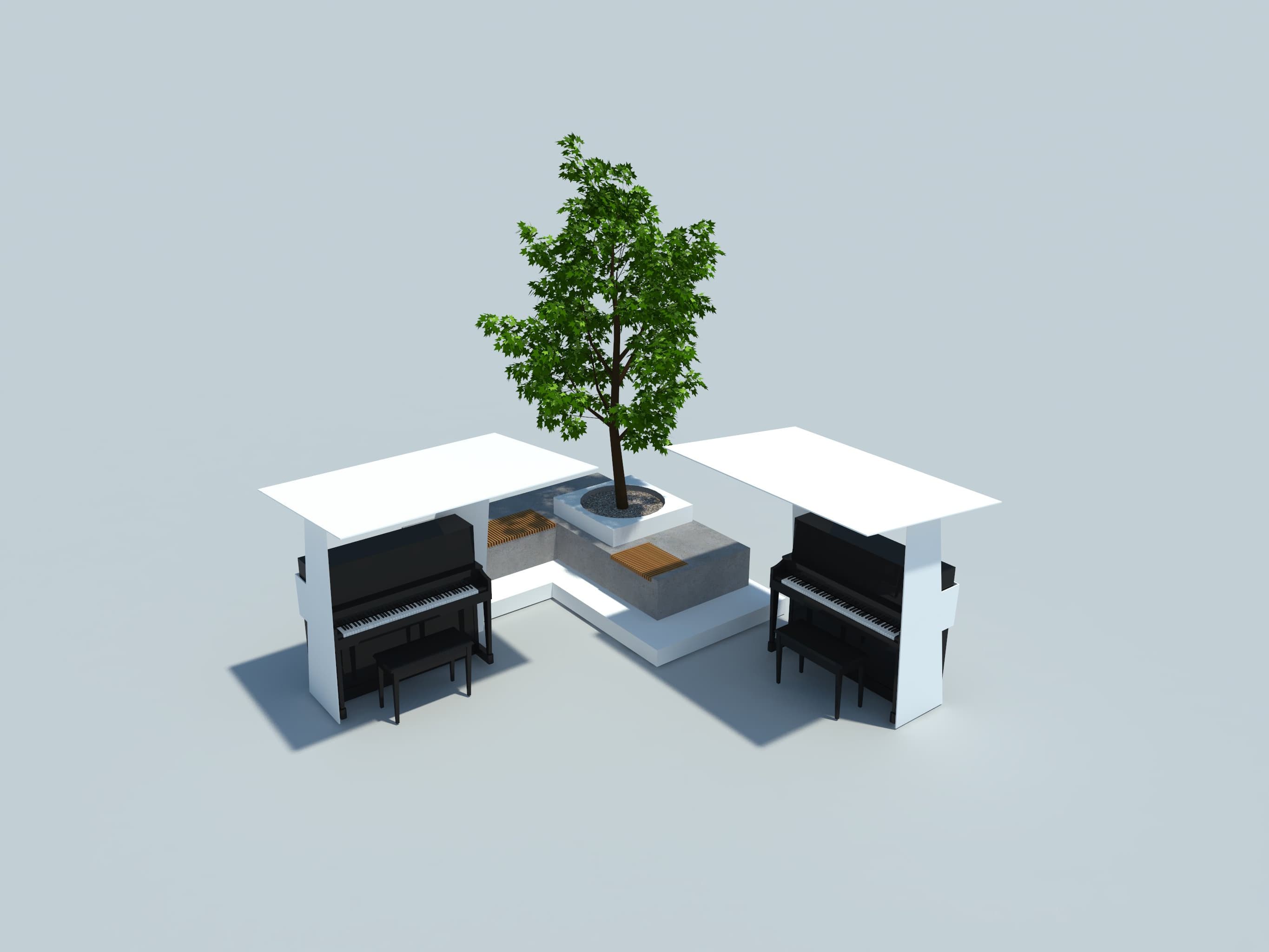 View of the stands from the stage.